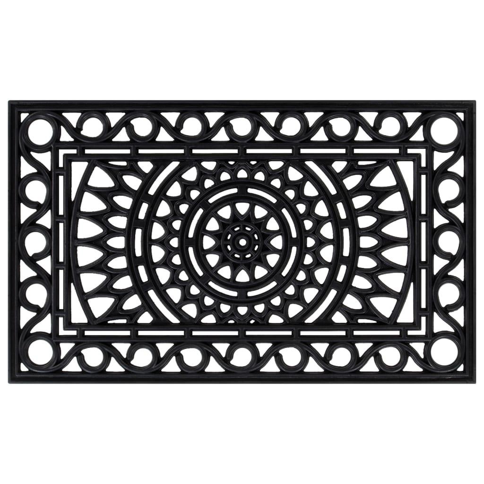 VIDAXL Paillasson rectangulaire 45x75 cm caoutchouc