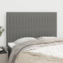 Voir la diapositive 1 : VIDAXL Tetes de lit 4 pcs Gris fonce 72x5x78/88 cm Tissu