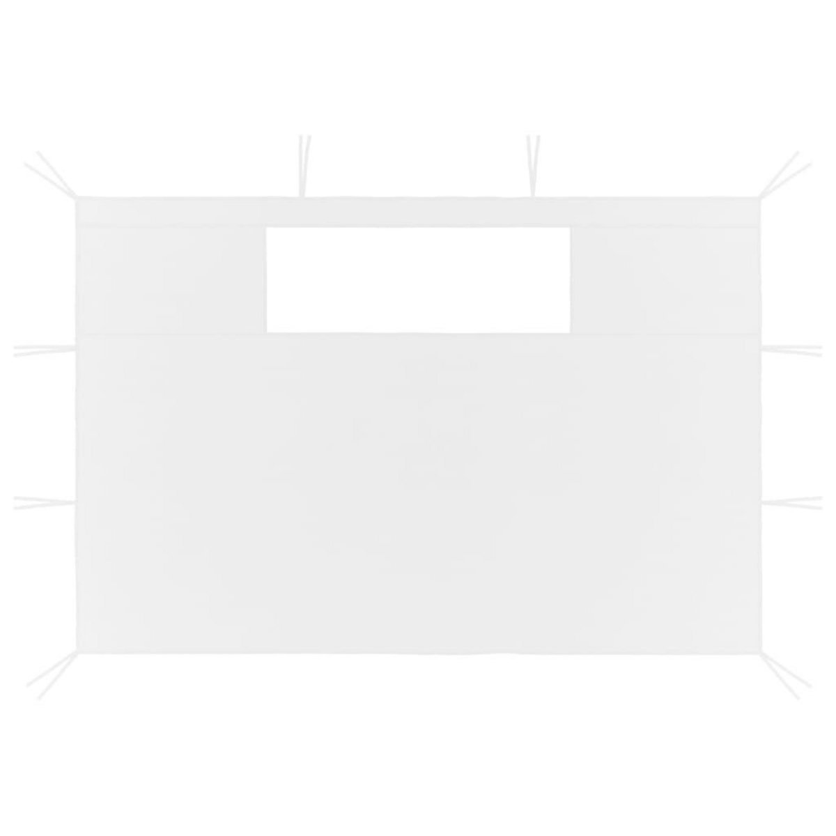 VIDAXL Parois laterales de belvedere avec fenetres 2 pcs Blanc