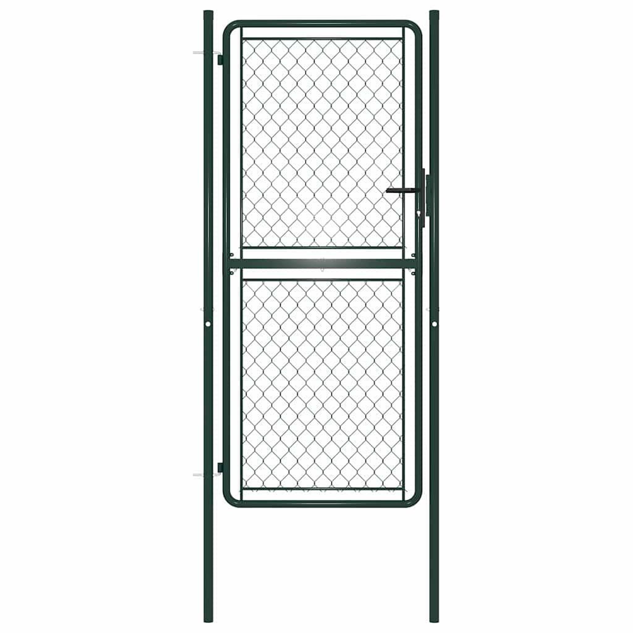 VIDAXL Portail de jardin en acier vert 100 x 175 cm