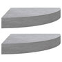 Voir la diapositive 2 : VIDAXL Etageres d'angle murales 2 pcs Gris beton 25x25x3,8 cm MDF