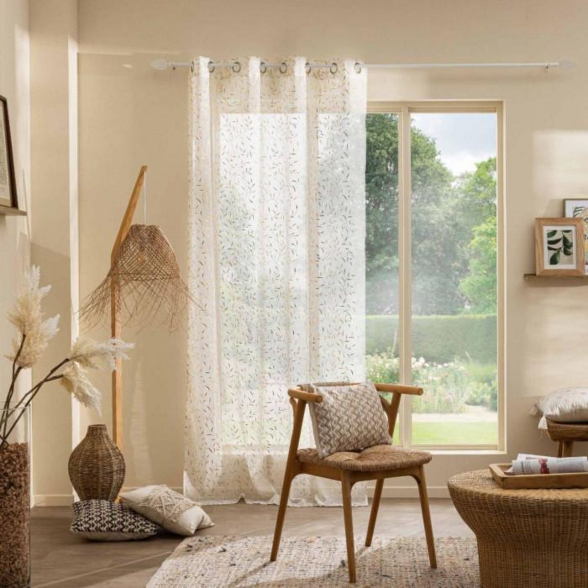 Paris Prix Rideau Voilage à Œillets  Maissa  140x240cm Or