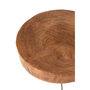 Voir la diapositive 3 : Paris Prix Lot de 2 Tables d'Appoint  Wood Paulownia  50cm Marron