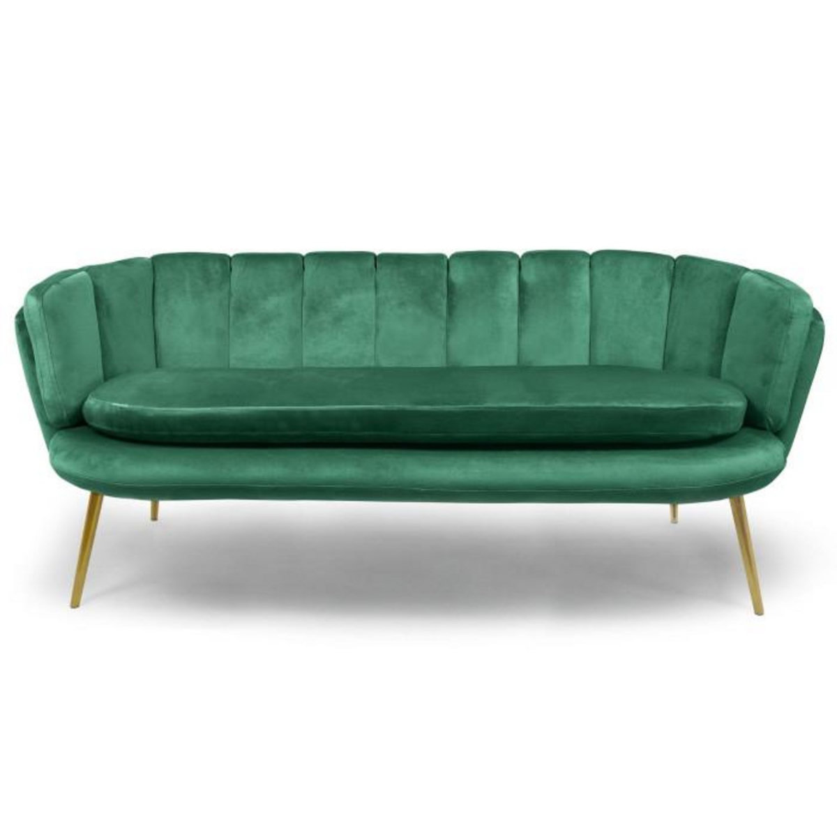 Paris Prix Canapé 3 Places en Velours  Dabren  185cm Vert