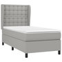 Voir la diapositive 3 : VIDAXL Sommier a lattes de lit avec matelas Gris clair 80x200 cm Tissu