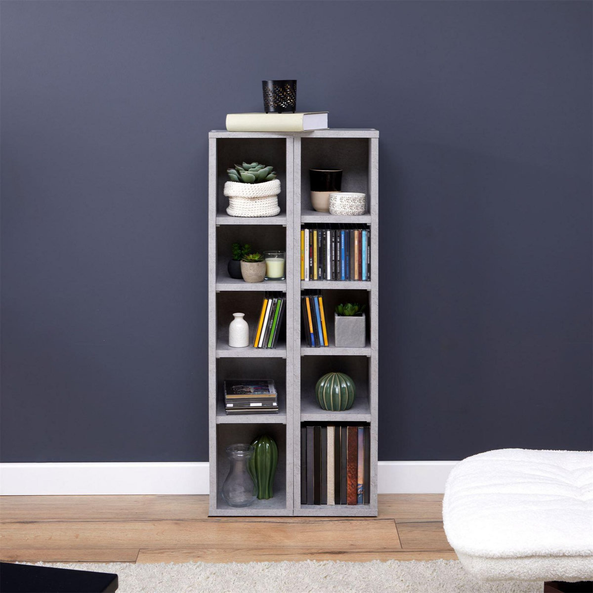 IDIMEX Etagères modulables MUSIQUE pour CD et DVD, en mélaminé