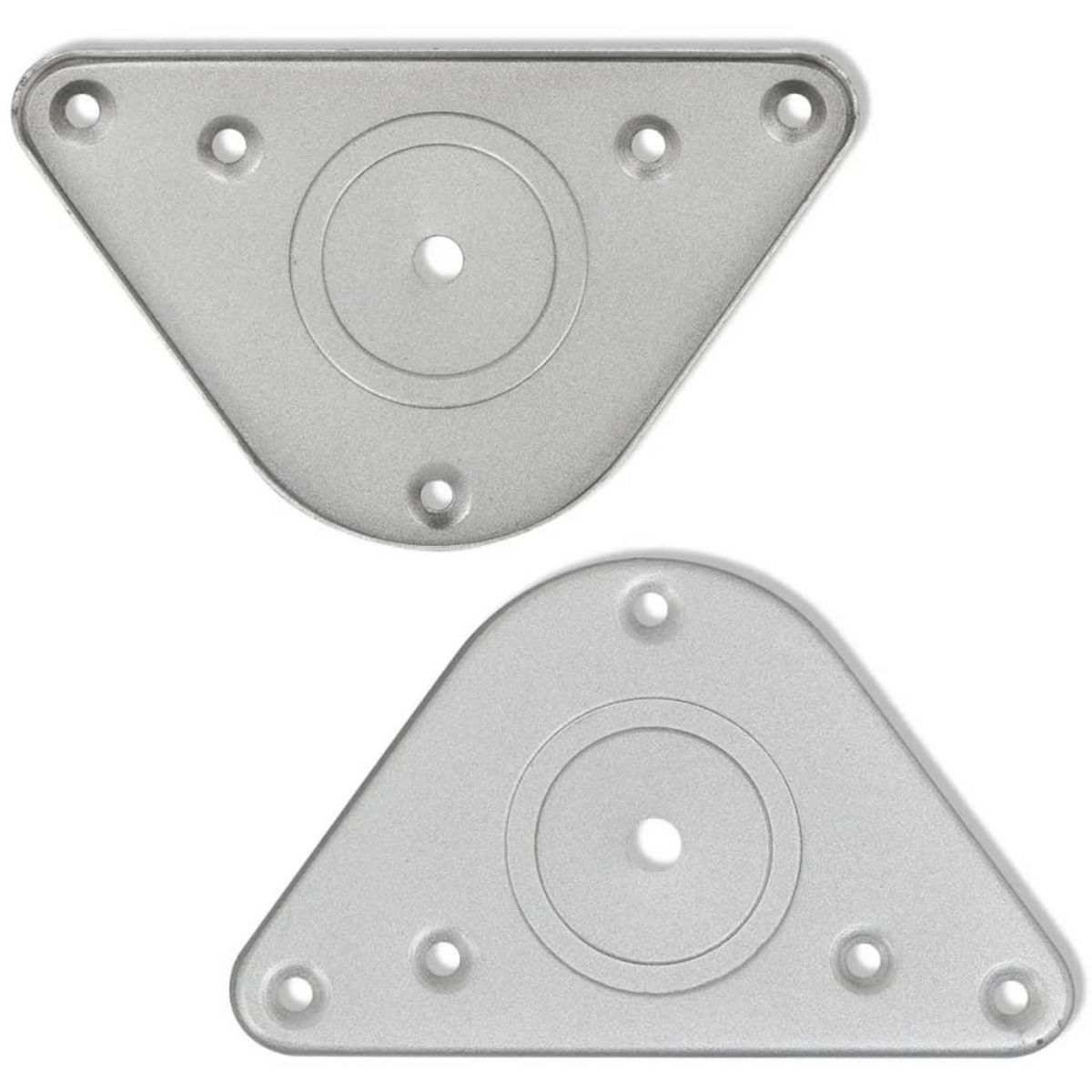 VIDAXL 4 pieds de table reglables en hauteur 870 mm Nickel brosse