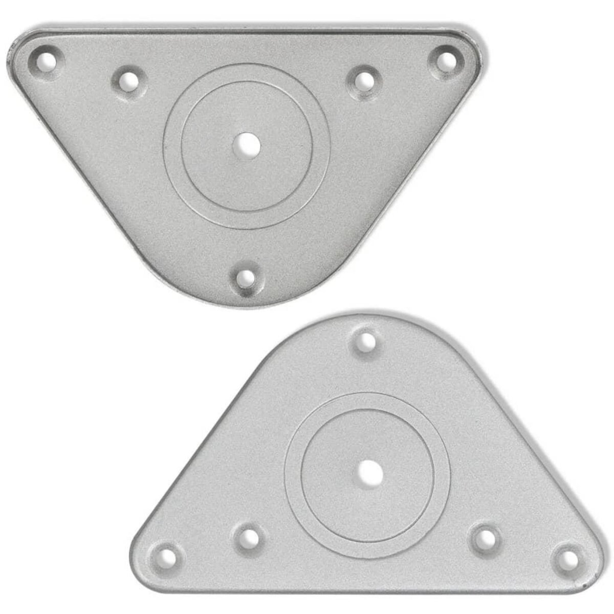 VIDAXL 4 pieds de table reglables en hauteur 870 mm Nickel brosse