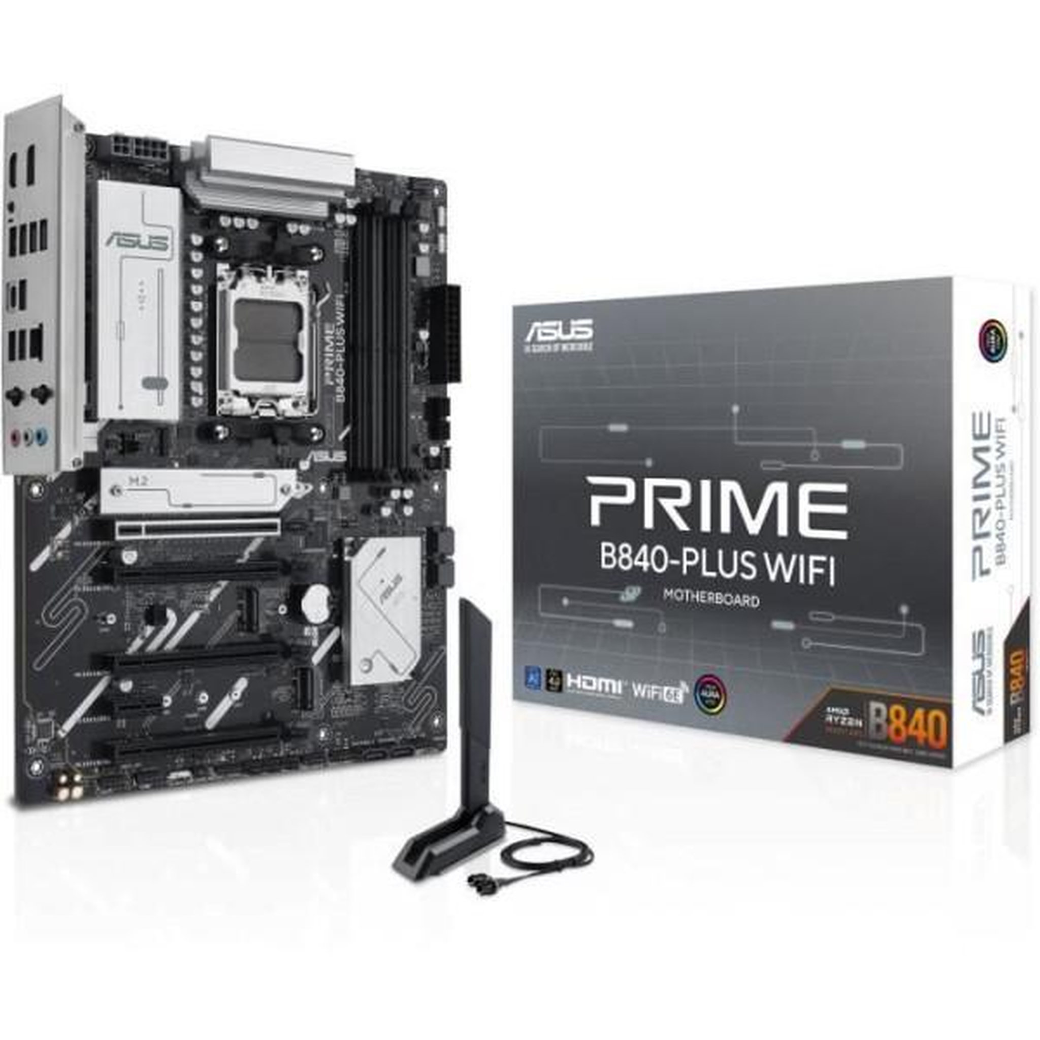 ASUS Carte mere - ASUS - PRIME B840-PLUS WIFI - AMD B840 - Emplacement AM5 ATX