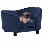 VIDAXL Canape pour chien Bleu 69x49x40 cm Peluche
