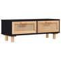 Voir la diapositive 2 : VIDAXL Table basse Noir 80x40x30 cm Bois d'ingenierie et pin massif