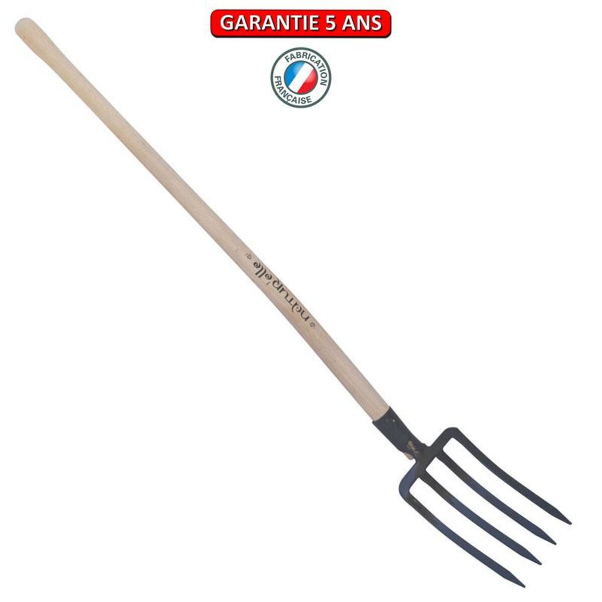 OUTILS PERRIN Fourche de 27cm, manche 100cm - Gris algue