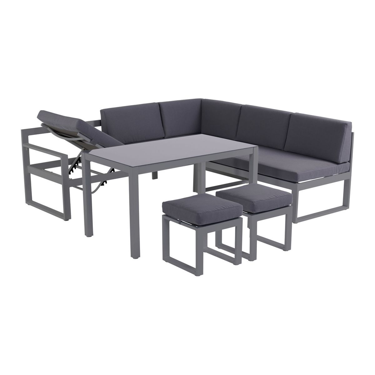 GARDENSTAR Salon repas de jardin 6 personnes ALICANTE