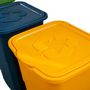 Voir la diapositive 5 : DEA HOME Lot de 3 Poubelles de tri Jaune/bleu/Vert 39 x 36 x 54 cm avec Couvercle Capacité 3 X 50L DEA HOME