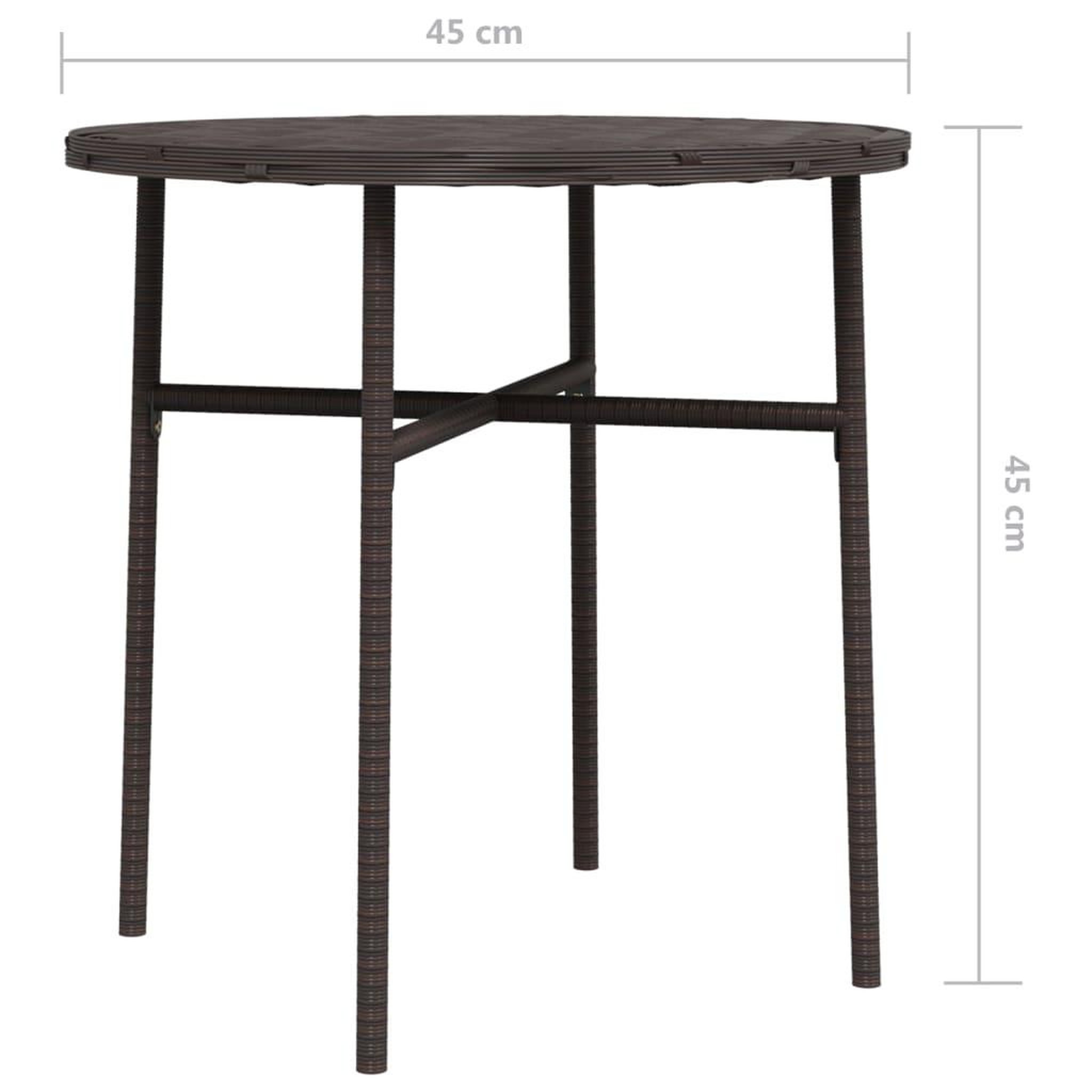 Voir la diapositive 6 : VIDAXL Table a the Marron 45 cm Resine tressee