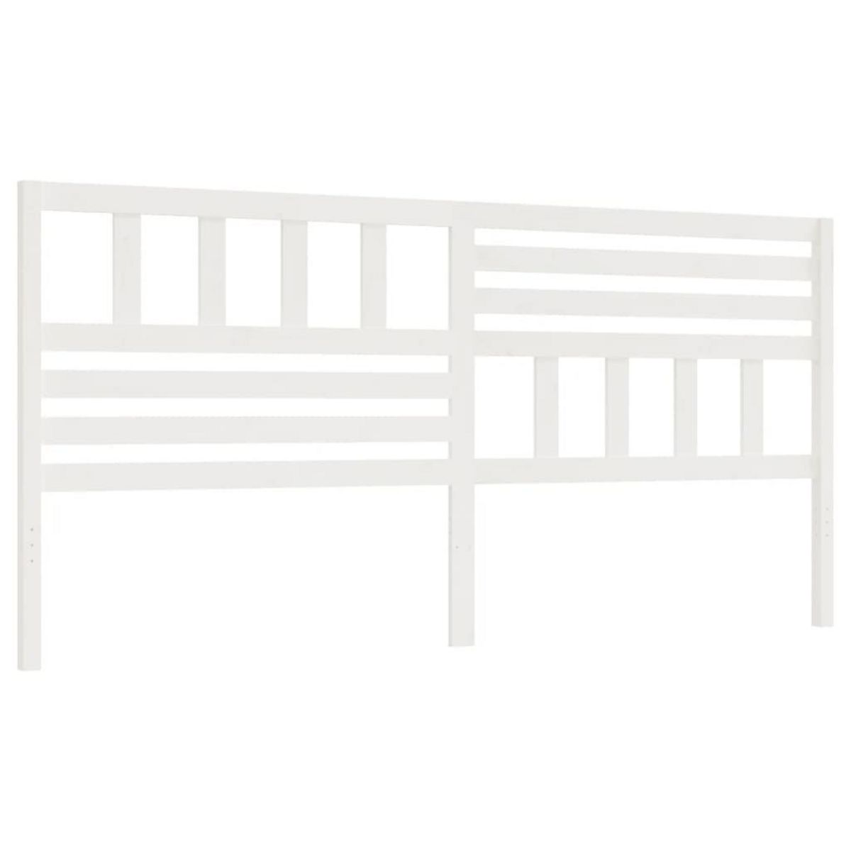 VIDAXL Tete de lit Blanc 206x4x100 cm Bois massif de pin