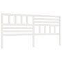 Voir la diapositive 2 : VIDAXL Tete de lit Blanc 206x4x100 cm Bois massif de pin