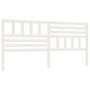 Voir la diapositive 2 : VIDAXL Tete de lit Blanc 206x4x100 cm Bois massif de pin