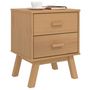Voir la diapositive 4 : VIDAXL Table de chevet OLDEN marron bois de pin solide