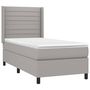 Voir la diapositive 3 : VIDAXL Sommier a lattes de lit avec matelas Gris clair 80x200 cm Tissu