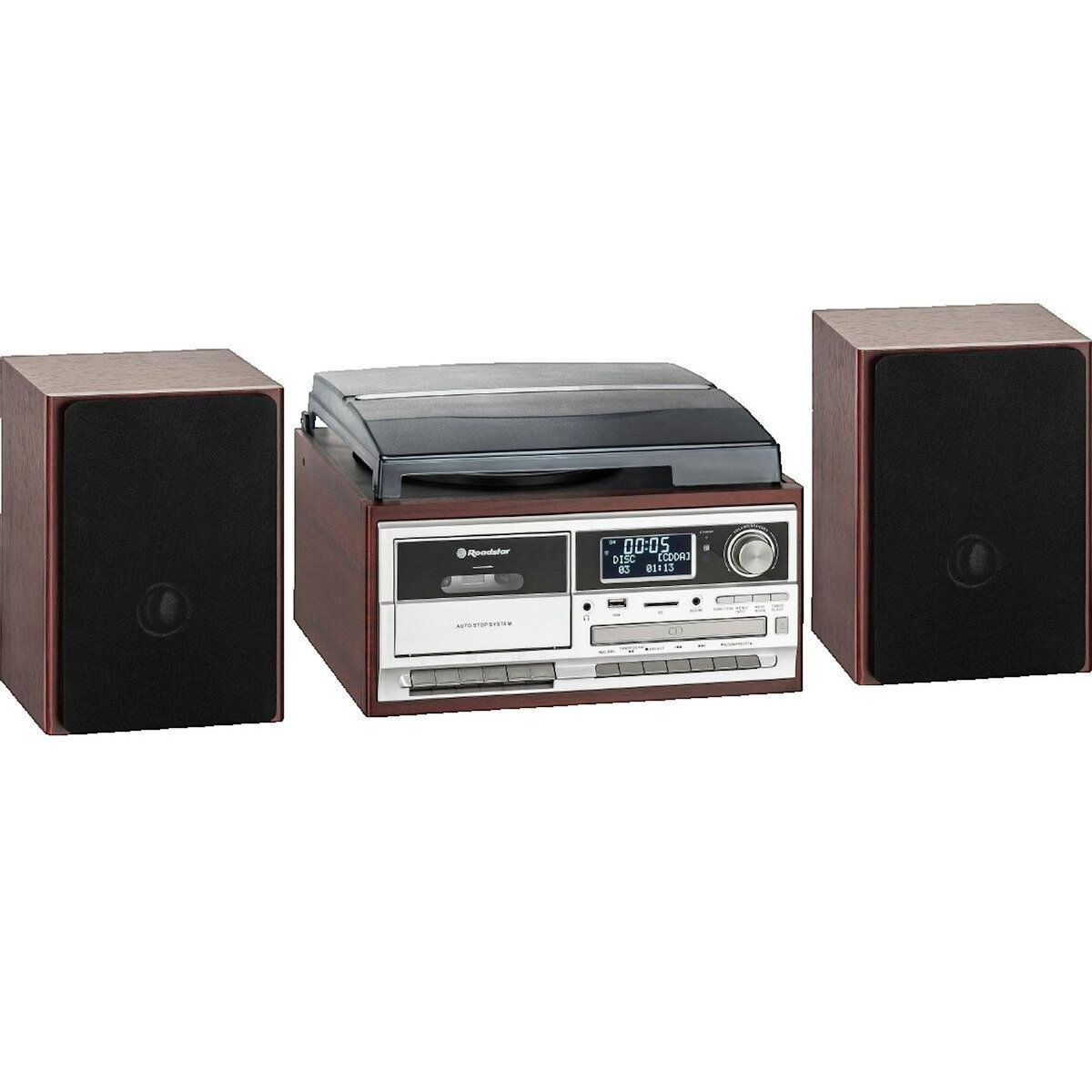 Roadstar Système audio Roadstar HIF-8892D+BT avec lecteur vinyle et Bluetooth