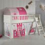 Voir la diapositive 6 : Paris Prix Lit Enfant Tente & Tunnel  Scott Princesse  90x200cm Blanc