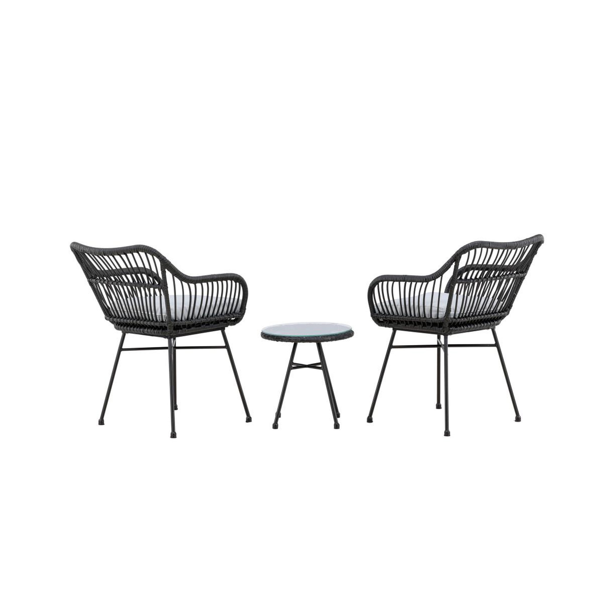 Voir la diapositive 3 : Paris Prix Salon de jardin  viga  81cm noir