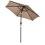 Voir la diapositive 1 : OUTSUNNY Parasol hexagonal inclinable dim. Ø 2,3 x 2,16H m métal polyester haute densité beige
