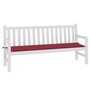 Voir la diapositive 3 : VIDAXL Coussin de banc de jardin rouge bordeaux 180x50x3 cm