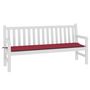 Voir la diapositive 3 : VIDAXL Coussin de banc de jardin rouge bordeaux 180x50x3 cm