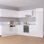 Voir la diapositive 3 : VIDAXL Armoire de plancher d'angle blanc brillant 75,5x75,5x81,5 cm