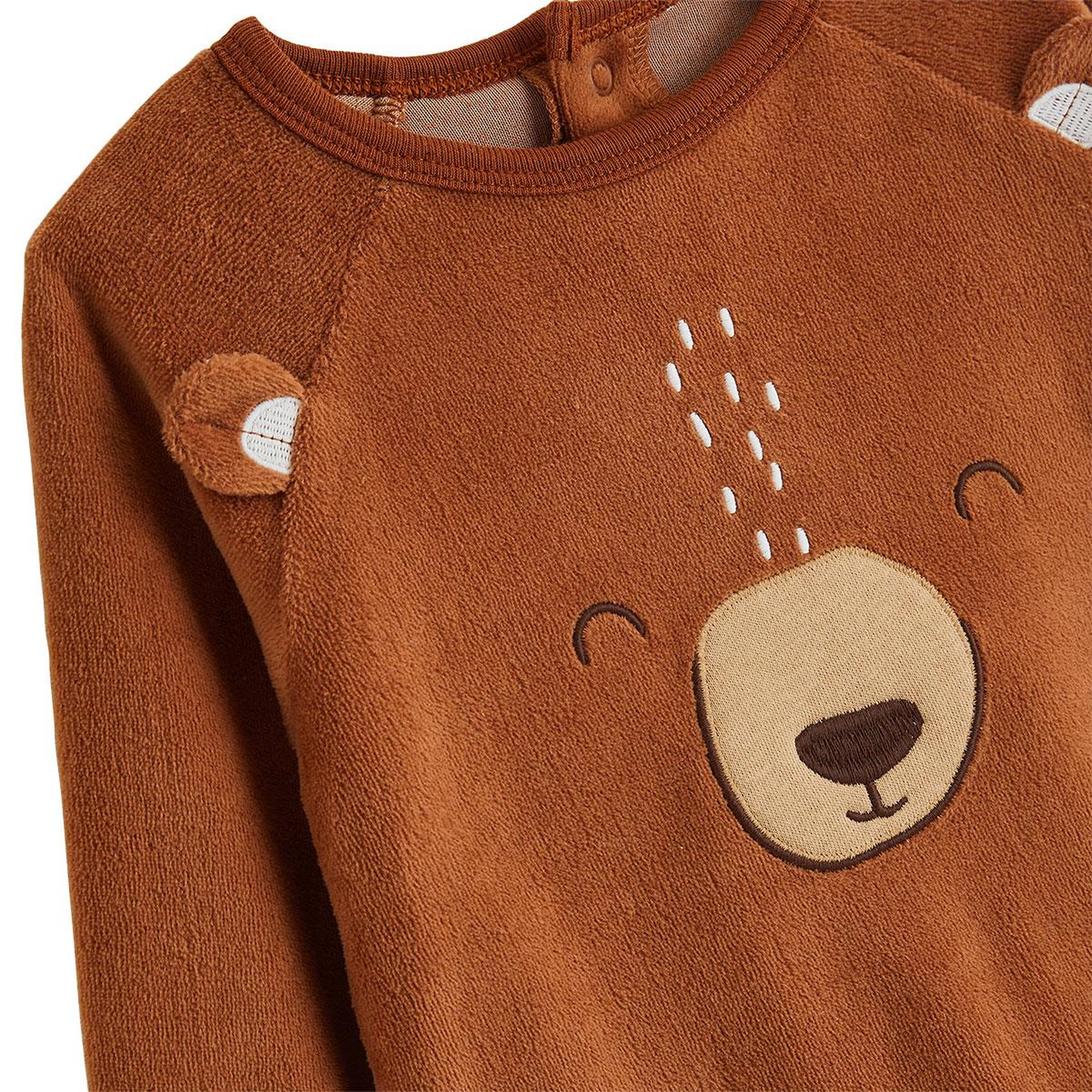 Voir la diapositive 2 : Petit BÃ©guin Pyjama enfant 2 pièces en velours moka