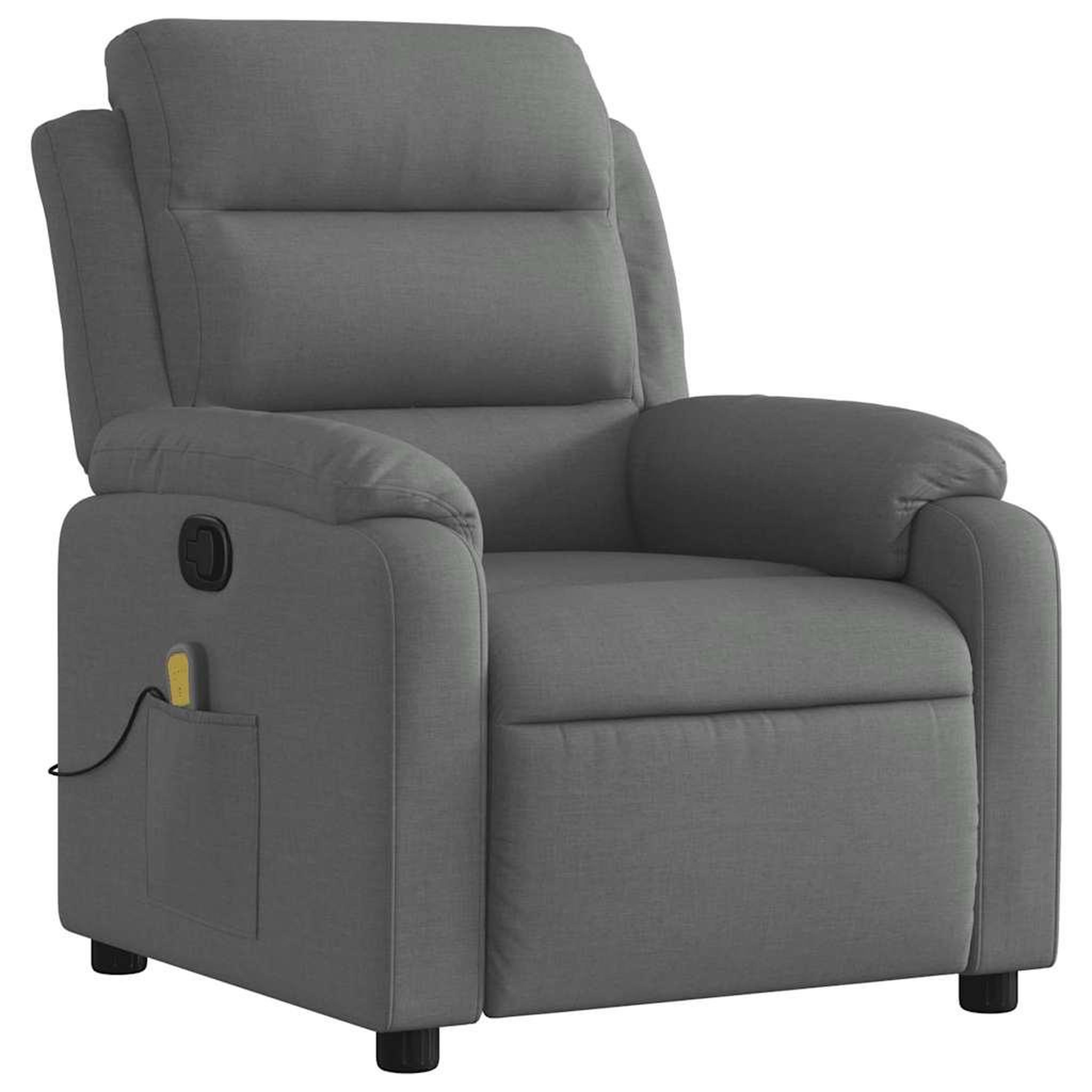 Voir la diapositive 4 : VIDAXL Fauteuil de massage inclinable Gris fonce Tissu