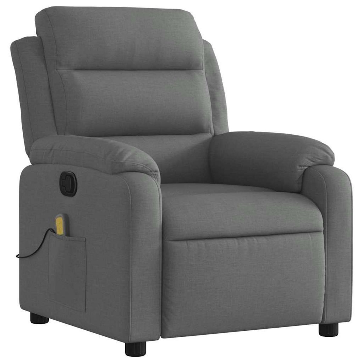 VIDAXL Fauteuil de massage inclinable Gris fonce Tissu