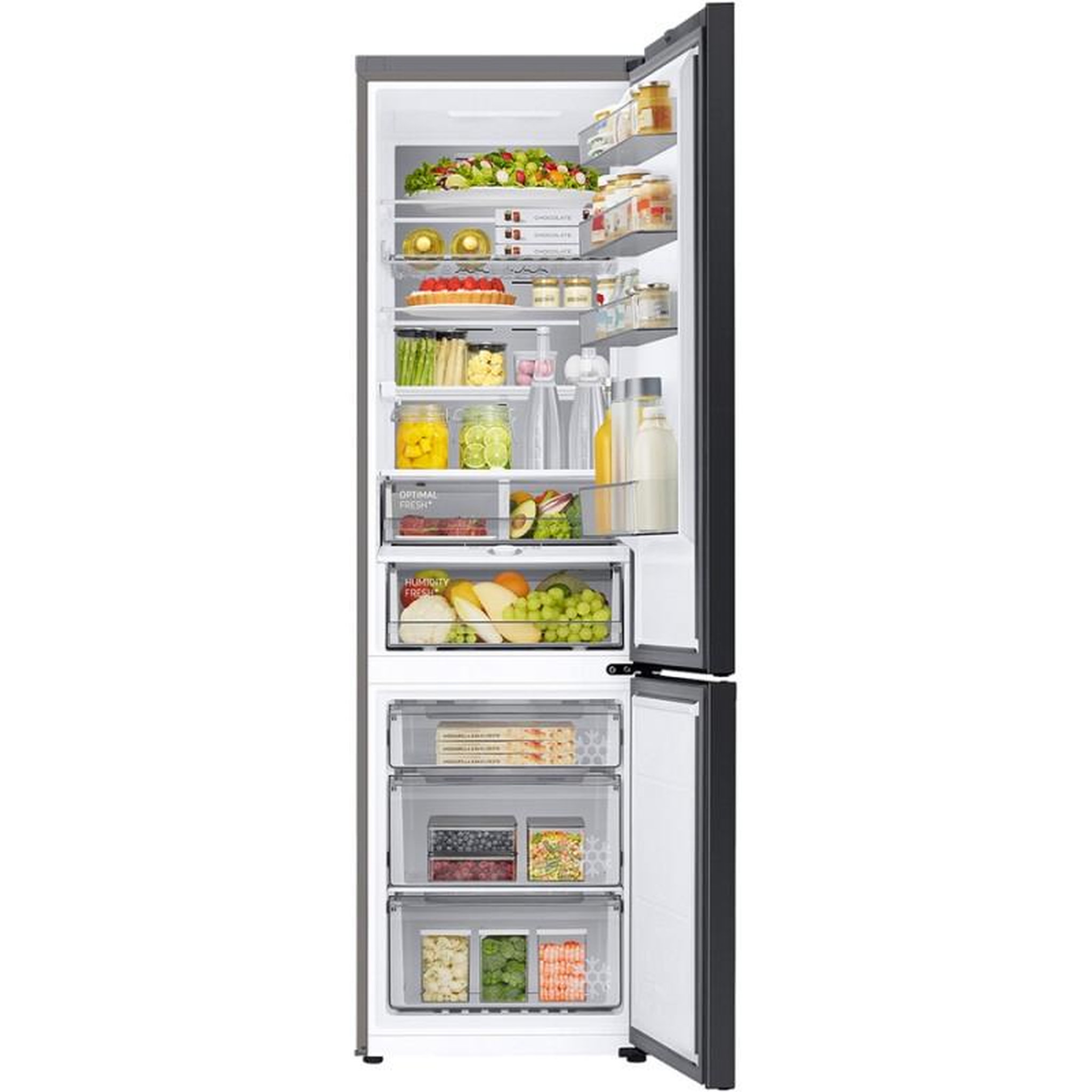 Voir la diapositive 5 : Samsung Réfrigérateur combiné 60cm 387 gris - rb38c7b6as9