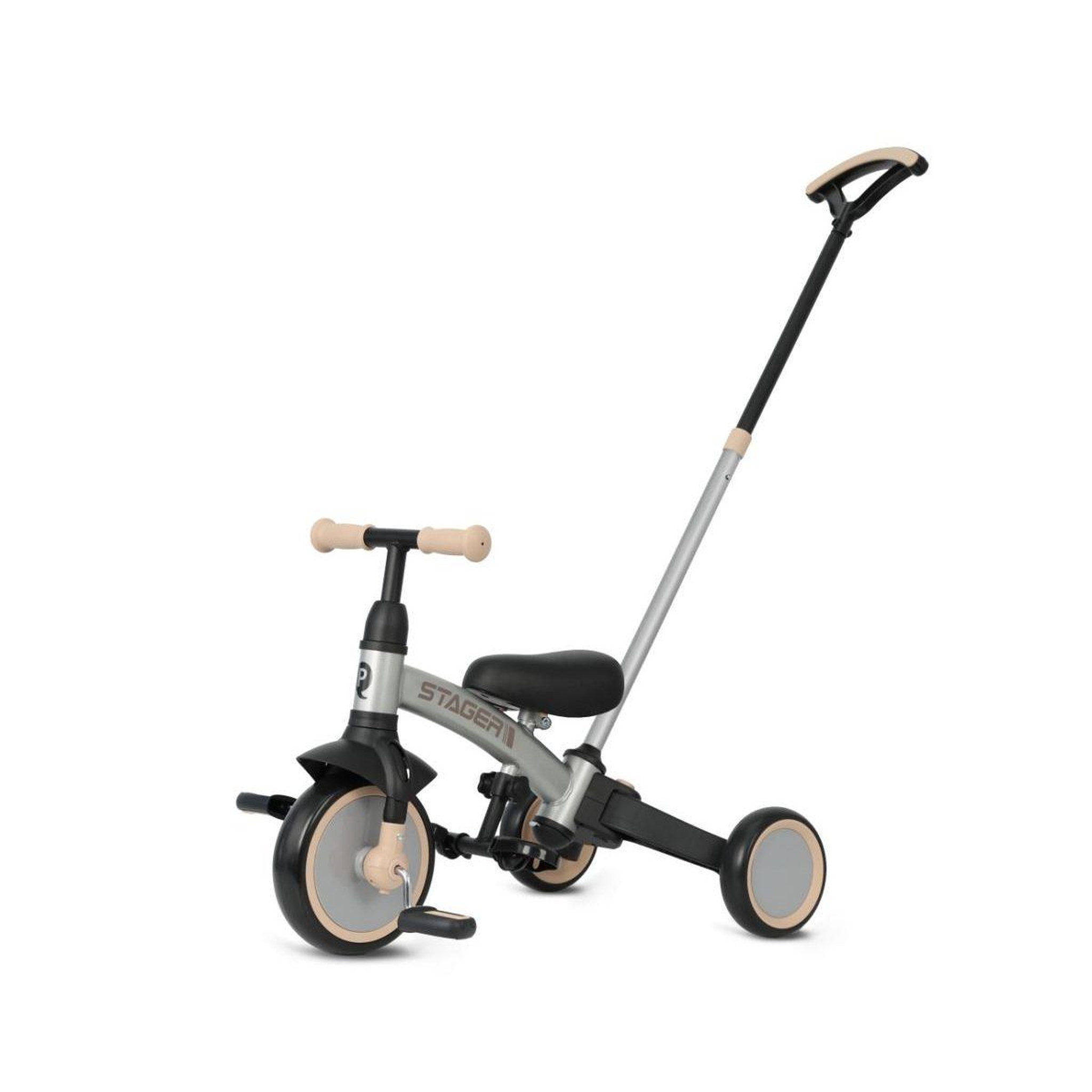QPLAY Tricycle  stager 3-en-1 argent