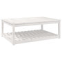 Voir la diapositive 2 : VIDAXL Table de jardin blanc 121x82,5x45 cm bois massif de pin