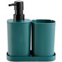 Voir la diapositive 1 : Paris Prix Set de 3 Accessoires Salle de Bain  Vita  19cm Émeraude