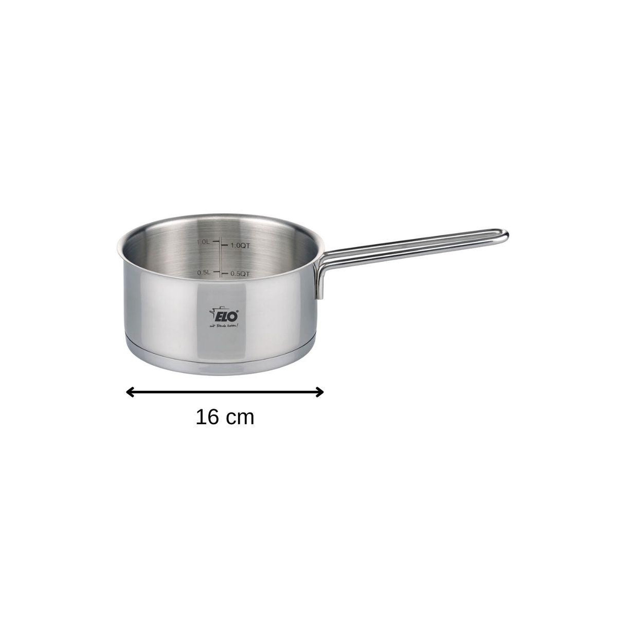 Voir la diapositive 3 : ELO Casserole en inox 16 cm capacité 1,3 litres elo citrin