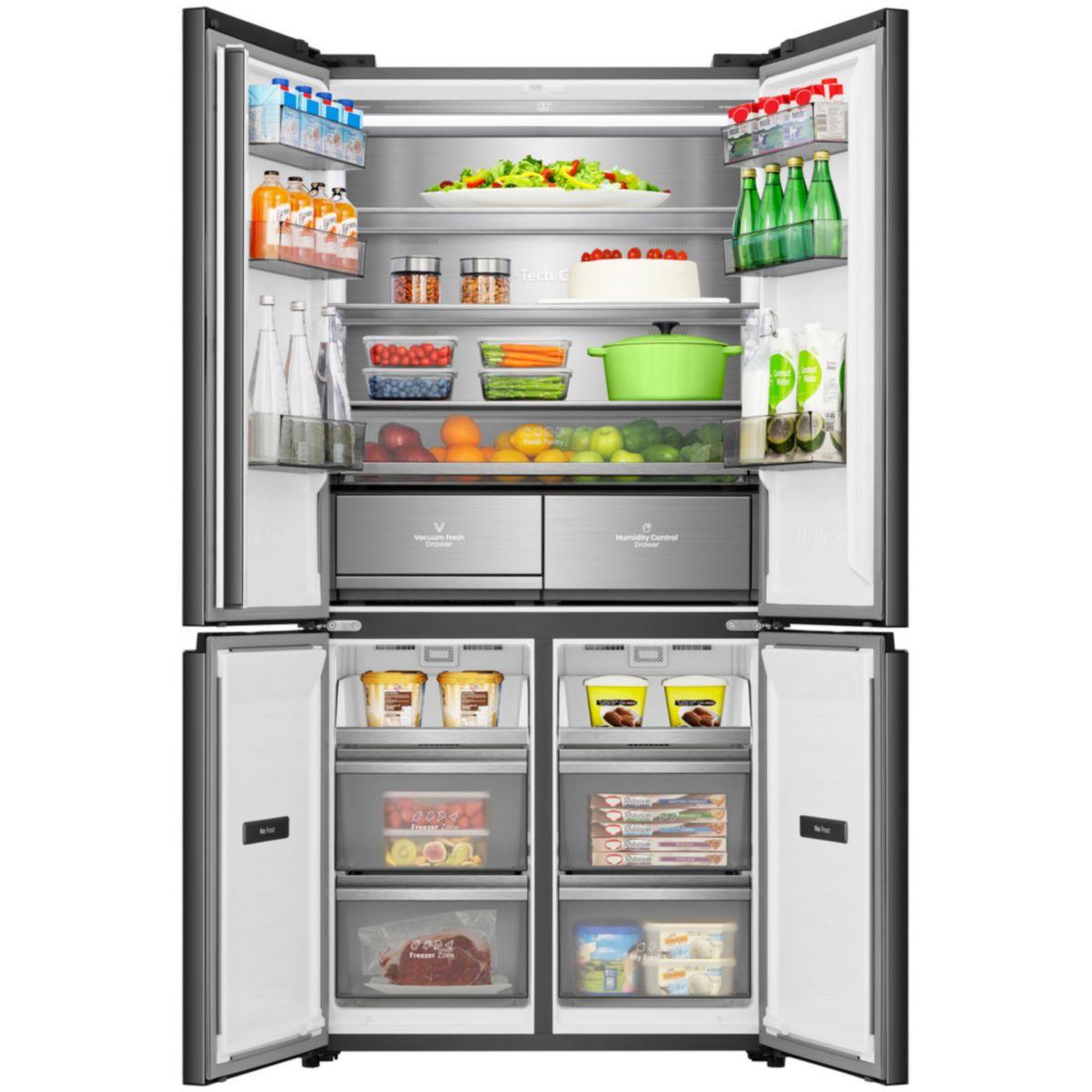 Voir la diapositive 3 : Hisense Réfrigérateur multi portes rq768n4gbe freshfit