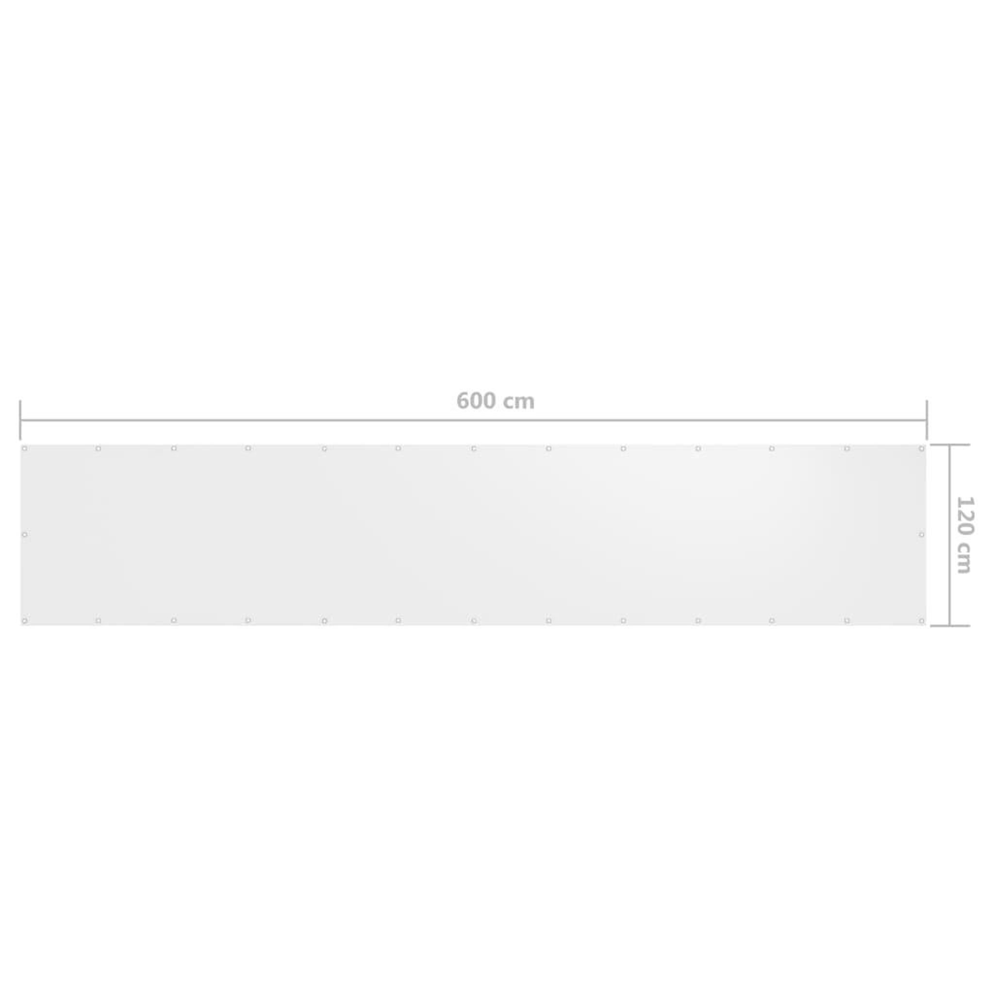 Voir la diapositive 6 : VIDAXL Ecran de balcon Blanc 120x600 cm Tissu Oxford