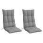 Voir la diapositive 3 : VIDAXL Coussins de chaise a dossier haut lot de 2 gris tissu oxford