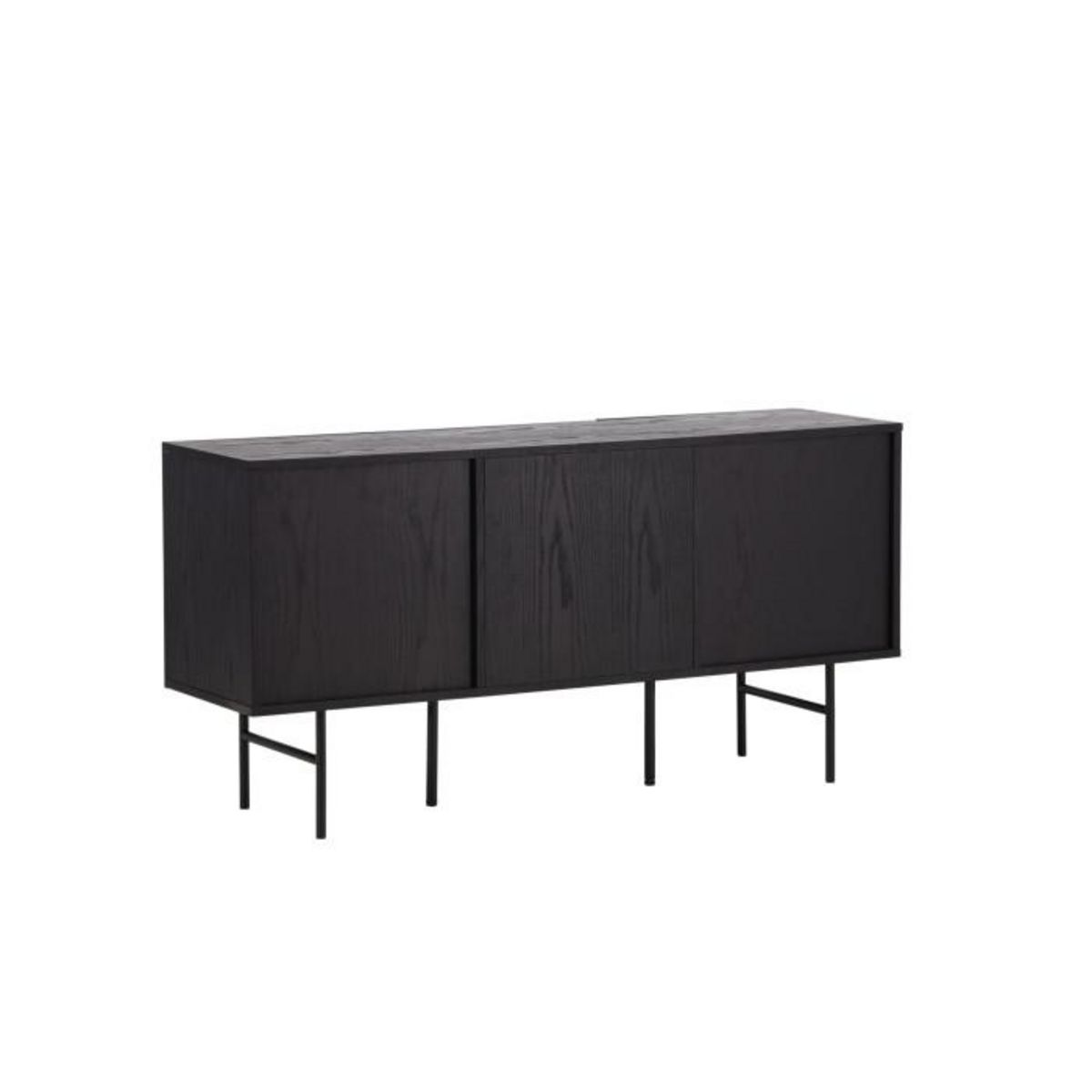 Paris Prix Bahut Design Nervuré  Bjorkon  150cm Noir