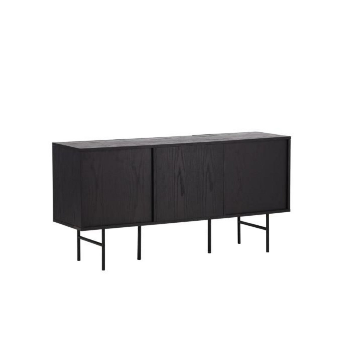 Paris Prix Bahut Design Nervuré  Bjorkon  150cm Noir