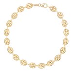 L'ATELIER D'AZUR Bracelet Or 18 Carats 750/000 Maille Grain de Café Jaune - Homme ou Femme