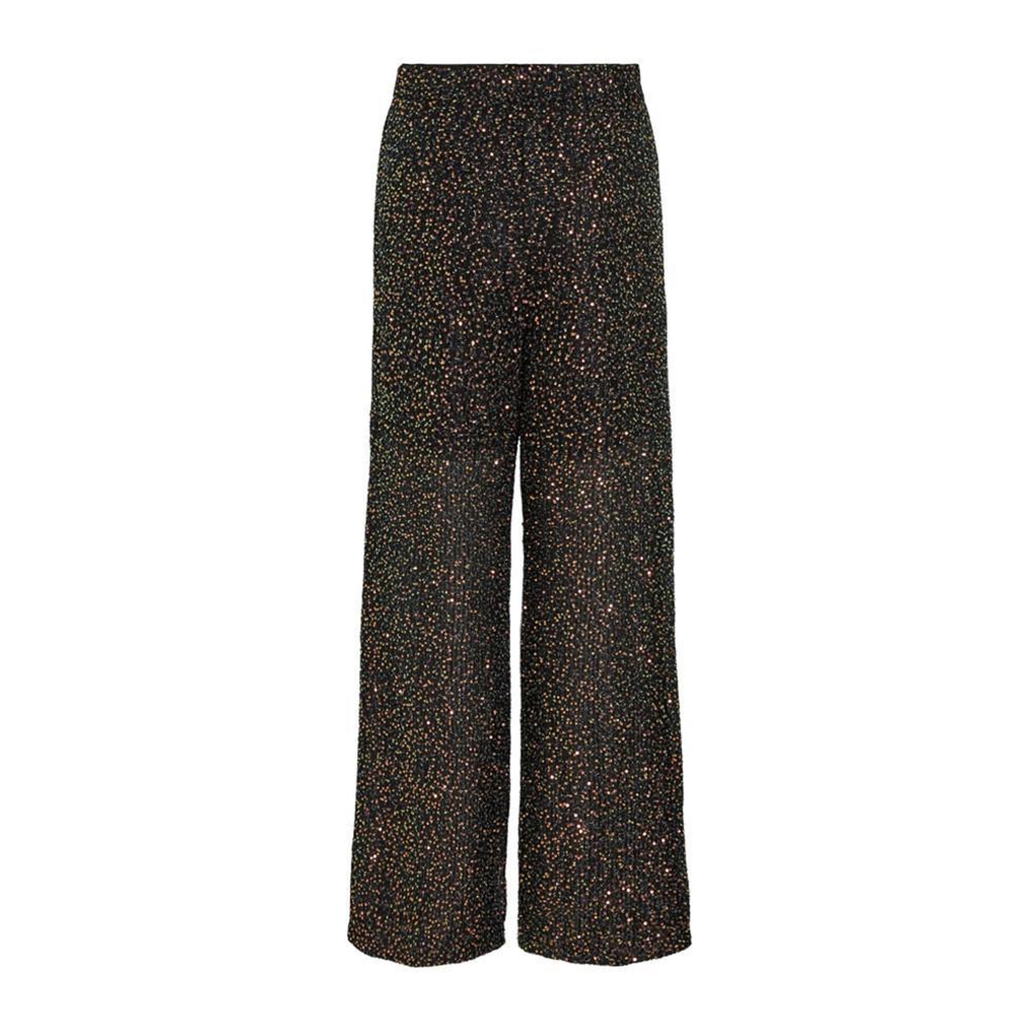 Voir la diapositive 2 : Vila Pantalons à sequin Noir Femme Vila Viscara