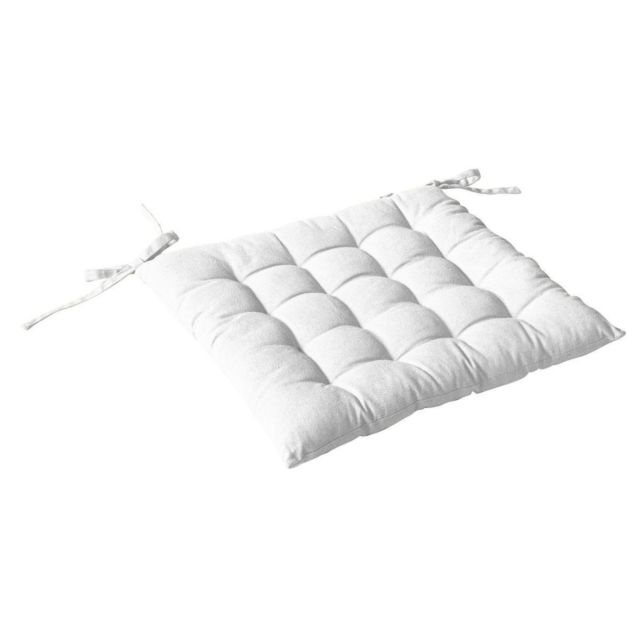 ENJOY HOME Galette de chaise piquée uni  panama  38x38cm blanc