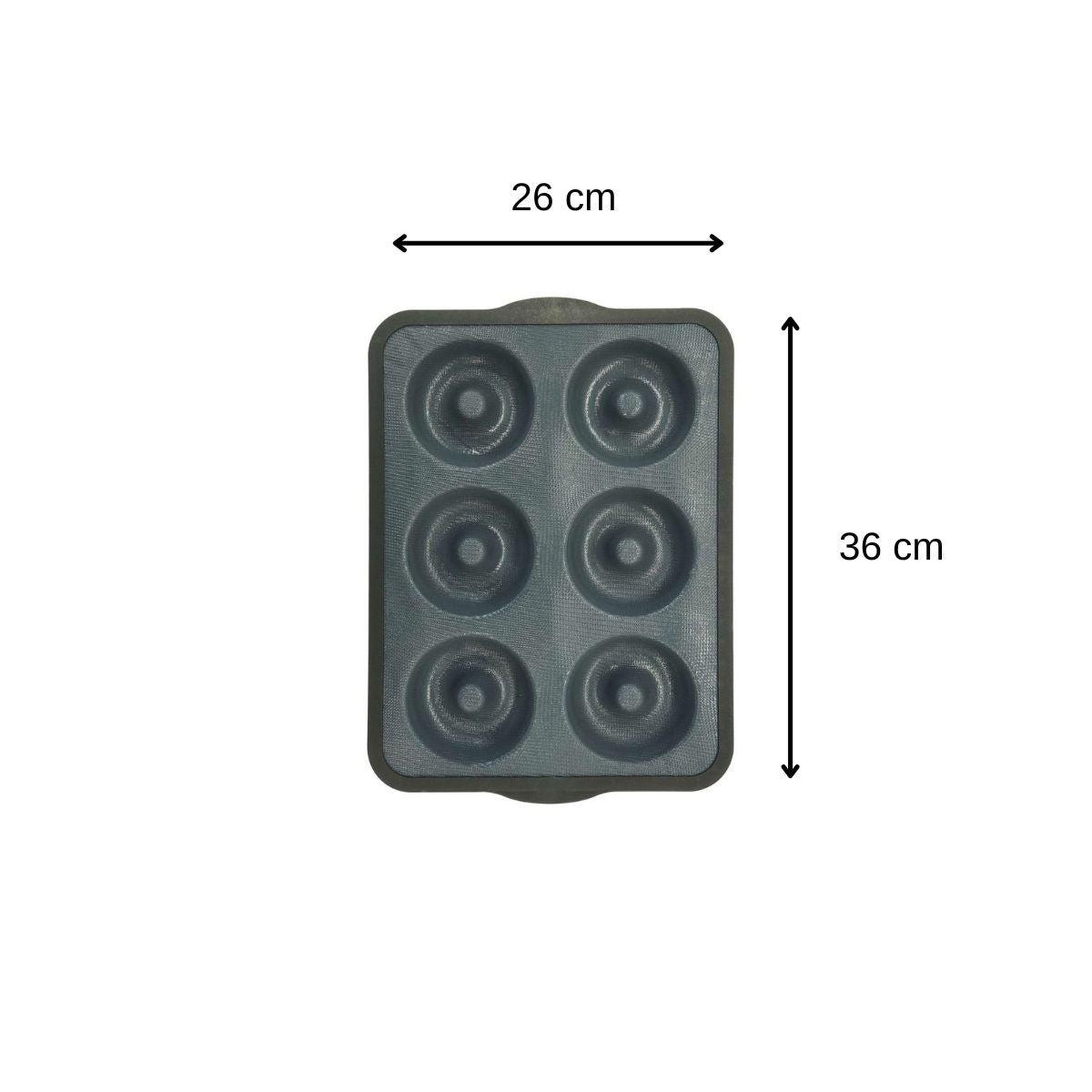 Voir la diapositive 3 : ZENKER Moule 6 donuts 36 x 26 cm zenker silicone fibre de verre