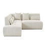 Voir la diapositive 1 : LISA DESIGN Onyx - canapé modulable d'angle gauche - 5 places - en tissu mailles 3d