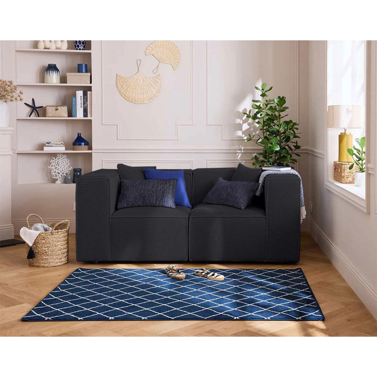 LISA DESIGN Arty - canapé modulable 2 places - en tissu mailles 3d